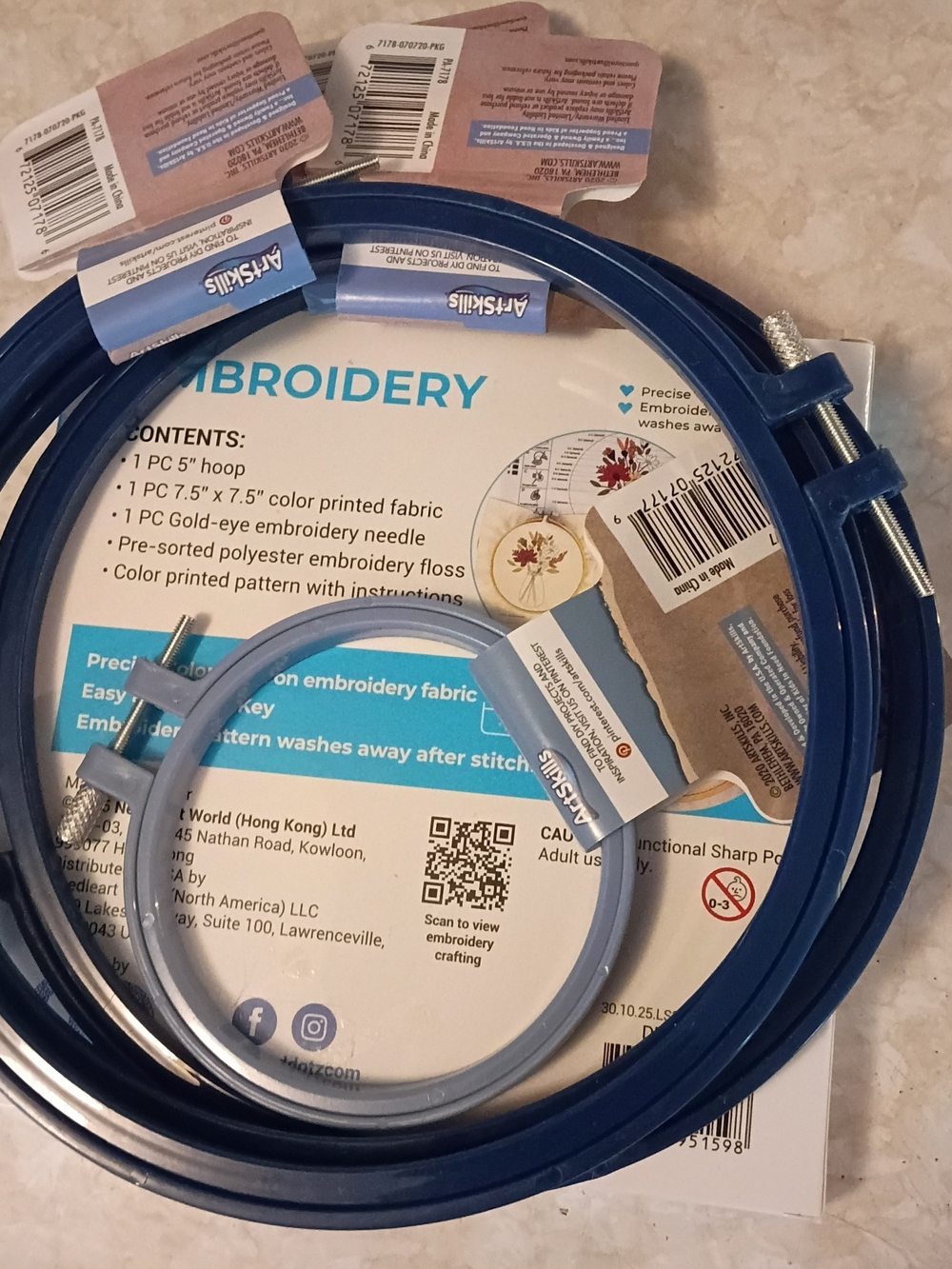Diamond Supply Co. Blue Embroidery Hoop Set - Multiple Sizes